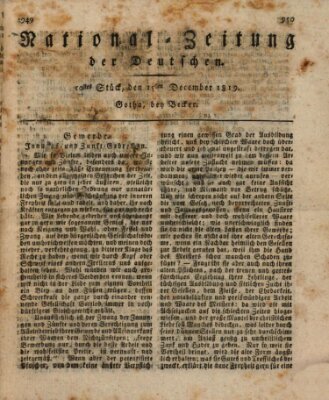 National-Zeitung der Deutschen Mittwoch 15. Dezember 1819