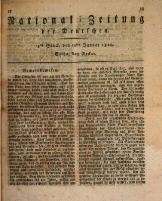 National-Zeitung der Deutschen Mittwoch 19. Januar 1820