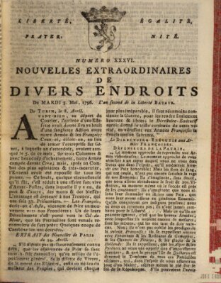 Nouvelles extraordinaires de divers endroits Dienstag 3. Mai 1796
