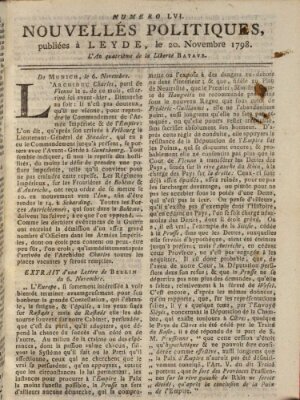 Nouvelles politiques (Nouvelles extraordinaires de divers endroits) Dienstag 20. November 1798