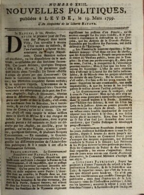 Nouvelles politiques (Nouvelles extraordinaires de divers endroits) Dienstag 19. März 1799