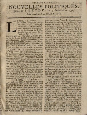 Nouvelles politiques (Nouvelles extraordinaires de divers endroits) Dienstag 5. November 1799