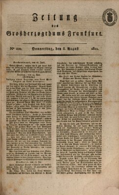 Zeitung des Großherzogthums Frankfurt (Frankfurter Ober-Post-Amts-Zeitung) Donnerstag 8. August 1811