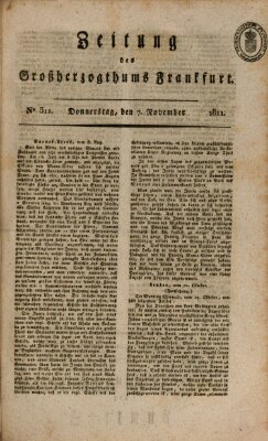 Zeitung des Großherzogthums Frankfurt (Frankfurter Ober-Post-Amts-Zeitung) Donnerstag 7. November 1811