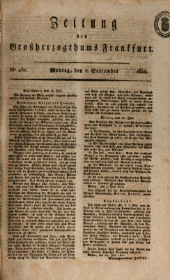 Zeitung des Großherzogthums Frankfurt (Frankfurter Ober-Post-Amts-Zeitung) Montag 7. September 1812