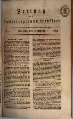 Zeitung des Großherzogthums Frankfurt (Frankfurter Ober-Post-Amts-Zeitung) Sonntag 17. Januar 1813