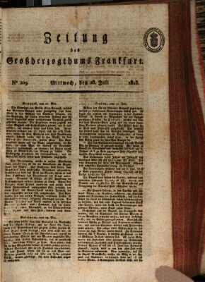 Zeitung des Großherzogthums Frankfurt (Frankfurter Ober-Post-Amts-Zeitung) Mittwoch 28. Juli 1813