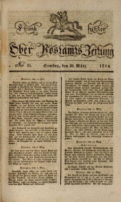 Frankfurter Ober-Post-Amts-Zeitung Samstag 26. März 1814