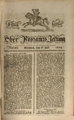 Frankfurter Ober-Post-Amts-Zeitung Mittwoch 27. Juli 1814