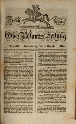 Frankfurter Ober-Post-Amts-Zeitung Donnerstag 11. August 1814