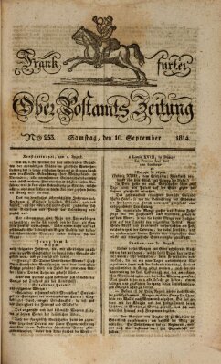 Frankfurter Ober-Post-Amts-Zeitung Samstag 10. September 1814