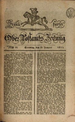 Frankfurter Ober-Post-Amts-Zeitung Sonntag 29. Januar 1815