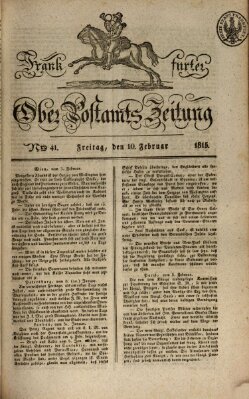 Frankfurter Ober-Post-Amts-Zeitung Freitag 10. Februar 1815