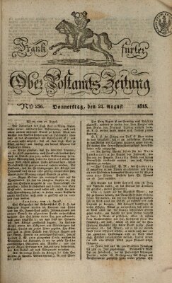 Frankfurter Ober-Post-Amts-Zeitung Donnerstag 24. August 1815