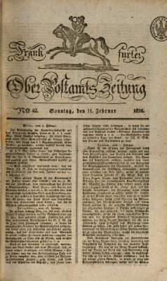 Frankfurter Ober-Post-Amts-Zeitung Sonntag 11. Februar 1816