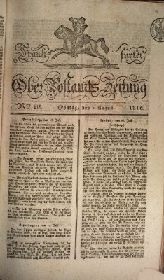Frankfurter Ober-Post-Amts-Zeitung Montag 5. August 1816
