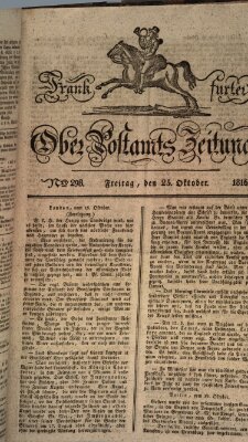 Frankfurter Ober-Post-Amts-Zeitung Freitag 25. Oktober 1816