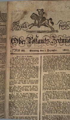 Frankfurter Ober-Post-Amts-Zeitung Sonntag 1. Dezember 1816