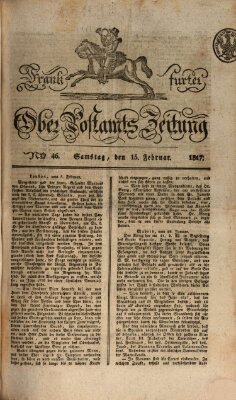Frankfurter Ober-Post-Amts-Zeitung Samstag 15. Februar 1817