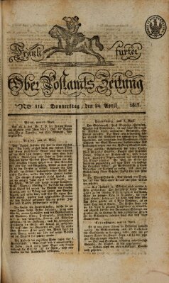 Frankfurter Ober-Post-Amts-Zeitung Donnerstag 24. April 1817
