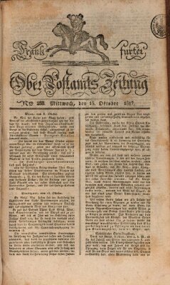 Frankfurter Ober-Post-Amts-Zeitung Mittwoch 15. Oktober 1817