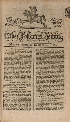 Frankfurter Ober-Post-Amts-Zeitung Mittwoch 29. Oktober 1817