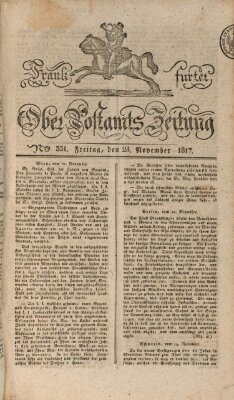 Frankfurter Ober-Post-Amts-Zeitung Freitag 28. November 1817