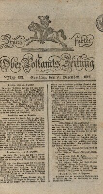 Frankfurter Ober-Post-Amts-Zeitung Samstag 20. Dezember 1817