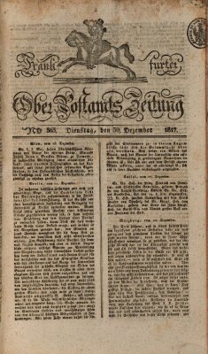 Frankfurter Ober-Post-Amts-Zeitung Dienstag 30. Dezember 1817