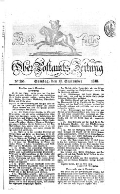 Frankfurter Ober-Post-Amts-Zeitung Samstag 12. September 1818