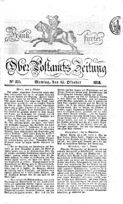 Frankfurter Ober-Post-Amts-Zeitung Montag 12. Oktober 1818