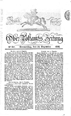 Frankfurter Ober-Post-Amts-Zeitung Donnerstag 24. Dezember 1818
