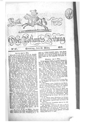 Frankfurter Ober-Post-Amts-Zeitung Sonntag 28. März 1819