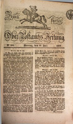 Frankfurter Ober-Post-Amts-Zeitung Montag 19. Juli 1819