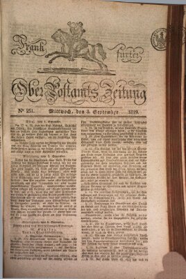 Frankfurter Ober-Post-Amts-Zeitung Mittwoch 8. September 1819