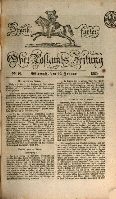 Frankfurter Ober-Post-Amts-Zeitung Mittwoch 19. Januar 1820