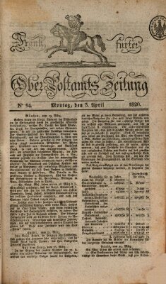 Frankfurter Ober-Post-Amts-Zeitung Montag 3. April 1820