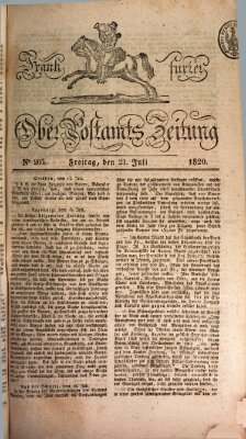 Frankfurter Ober-Post-Amts-Zeitung Freitag 21. Juli 1820
