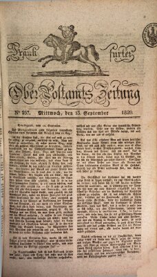 Frankfurter Ober-Post-Amts-Zeitung Mittwoch 13. September 1820
