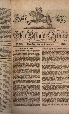 Frankfurter Ober-Post-Amts-Zeitung Samstag 4. November 1820
