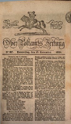 Frankfurter Ober-Post-Amts-Zeitung Donnerstag 23. November 1820