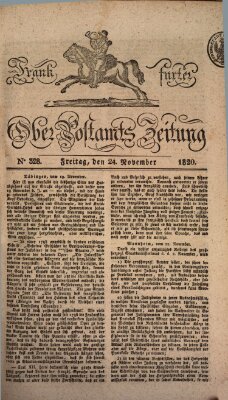 Frankfurter Ober-Post-Amts-Zeitung Freitag 24. November 1820
