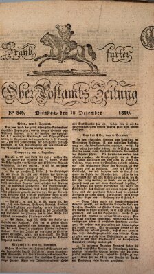 Frankfurter Ober-Post-Amts-Zeitung Dienstag 12. Dezember 1820