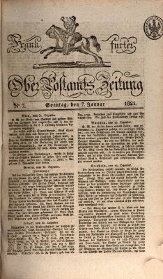 Frankfurter Ober-Post-Amts-Zeitung Sonntag 7. Januar 1821