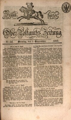 Frankfurter Ober-Post-Amts-Zeitung Montag 2. September 1822
