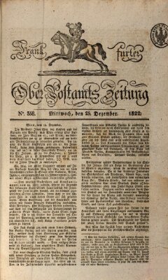 Frankfurter Ober-Post-Amts-Zeitung Mittwoch 25. Dezember 1822