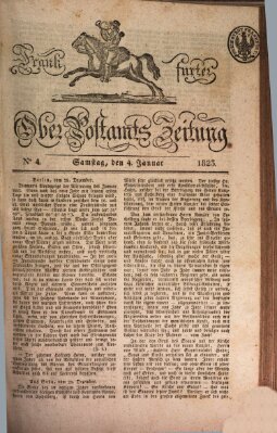 Frankfurter Ober-Post-Amts-Zeitung Samstag 4. Januar 1823