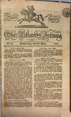 Frankfurter Ober-Post-Amts-Zeitung Donnerstag 20. März 1823