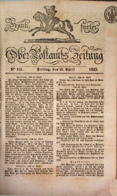 Frankfurter Ober-Post-Amts-Zeitung Freitag 25. April 1823