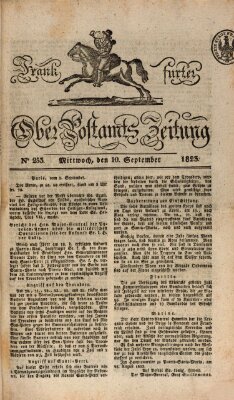 Frankfurter Ober-Post-Amts-Zeitung Mittwoch 10. September 1823
